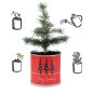 2 Stück MacFlowers® Weihnachtsbaum in der Blumendose | Merry Christmas Rot | Tannenbaum Adventskalender Wichteln Nachhaltig