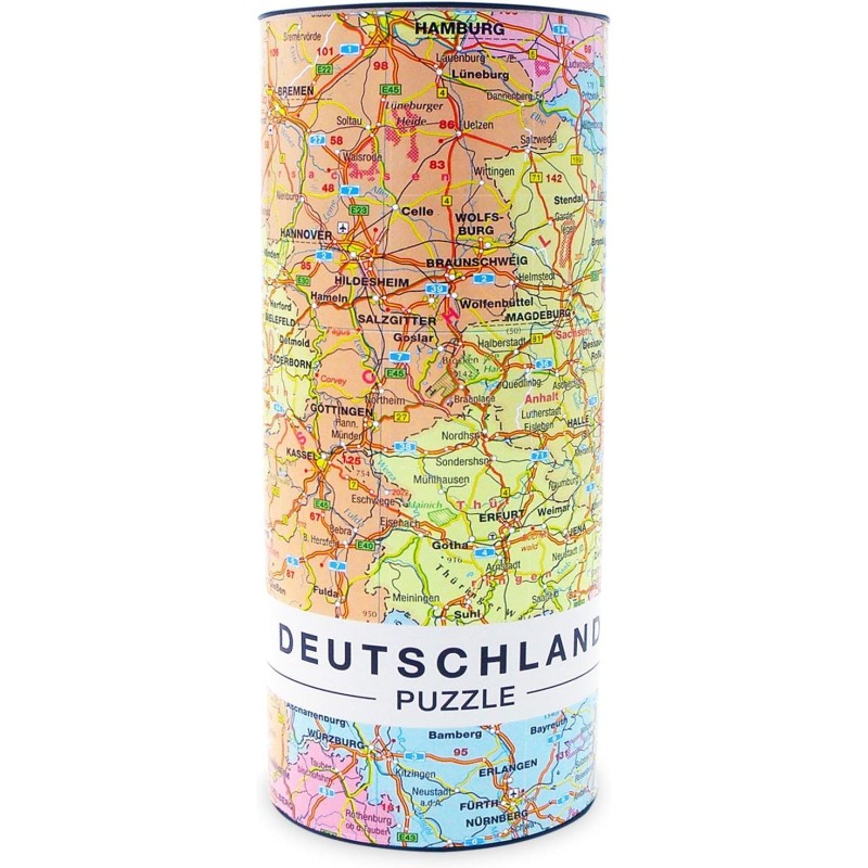 Premium Deutschlandkarte Puzzle mit 1000 Teilen - Deutschland Puzzle Länderpuzzle Erwachsenenpuzzle 66 x 45 cm