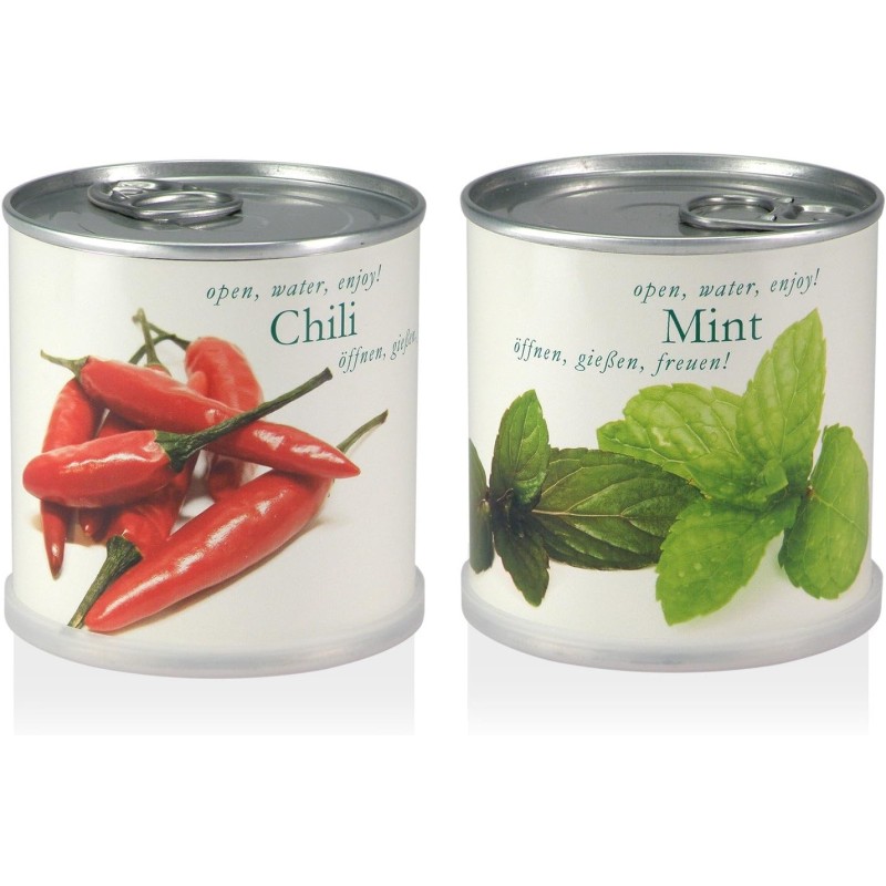 MacFlowers® Blumen in der Dose Geschenk Set - Chili - Minze